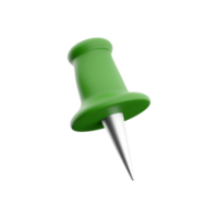 3D rendering illustration of push pin. 3d rendering push pin icon png