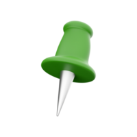 3D rendering illustration of push pin. 3d rendering push pin icon png