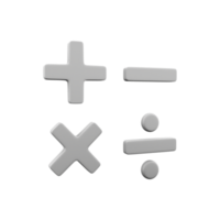3d representación matemáticas educación símbolos en blanco antecedentes matemáticas operaciones concepto cálculo símbolo gris geométrico forma. 3d representación matemáticas operaciones concepto cálculo símbolo icono png