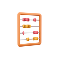 3d rendering abacus kids toy math classroom icon 3d rendering 3d rendering icon abacus kids toy icon png