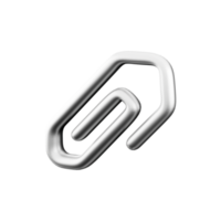 3d geven paperclip geïsoleerd Aan wit achtergrond. 3d renderen paperclip icoon png