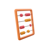 3d rendering abacus kids toy math classroom icon 3d rendering 3d rendering icon abacus kids toy icon png