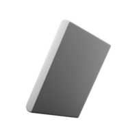 3D rendering of a gray calculator on a white background.3d render calculator icon png