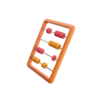 3d rendering abacus kids toy math classroom icon 3d rendering 3d rendering icon abacus kids toy icon png