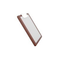 3D rendering wooden clipboard with white paper, 3D rendering. 3D rendering wooden clipboard white paper icon png