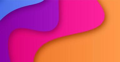 Abstract Background with Colorful Paper Cut shapes banner design. Vector illustration.
