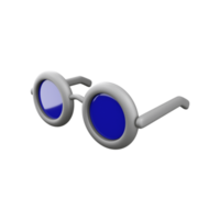 Black nerd eyeglasses design element, glasses isolated on white background, 3d rendering glasses icon. png