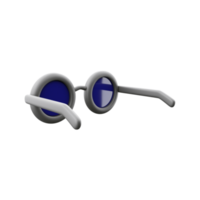 negro nerd los anteojos diseño elemento, lentes aislado en blanco fondo, 3d representación lentes icono. png