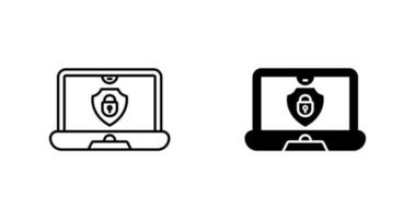 Laptop Security Vector Icon