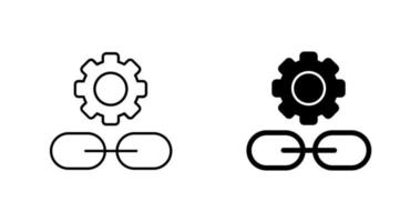 icono de vector de configuración de enlace