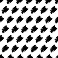 Seamless pattern with dark hand drawn scribble smear on white background. Abstract grunge texture. Vector illustration