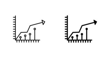 icono de vector de crecimiento de mercado