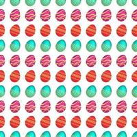 Seamless pattern with colorful Easter eggs. Vector illustration