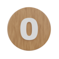 Number 0 on shape round png