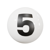 Ball number 5 png