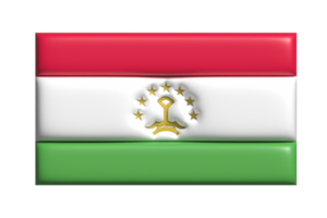 Tajikistan flag. 3d render png