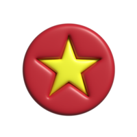 Vietnam bandiera. 3d rendere png