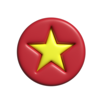 vietnam flagga. 3d framställa png