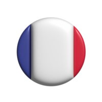 Francia circular bandera forma. 3d hacer png