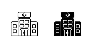 icono de vector de hospital