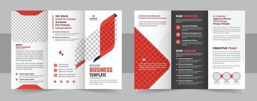 Corporate business trifold brochure template, Creative and Professional tri fold brochure vector design, Professional Brochure Template design