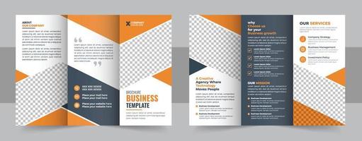 Business trifold leaflet brochure template design,Professional business three fold flyer template, Abstract trifold brochure template,Creative business square trifold brochure template design vector