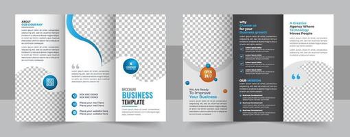 Business trifold leaflet brochure template design,Professional business three fold flyer template, Abstract trifold brochure template,Creative business square trifold brochure template design vector