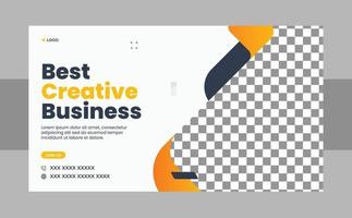 Creative business conference flyer template set or webinar event invitation social media web banner vector