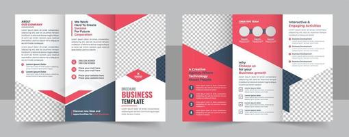 Tri-fold brochure template Minimalistic geometric design for corporate and business. Creative concept brochure vector