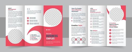 Tri-fold brochure template Minimalistic geometric design for corporate and business. Creative concept brochure vector template