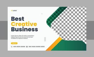 Creative business conference flyer template set or webinar event invitation social media web banner vector