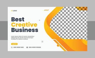 Creative business conference flyer template set or webinar event invitation social media web banner vector