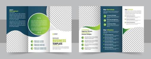 Corporate Trifold Brochure Template Design, Corporate Business Brochure Trifold Template Design vector