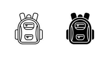 icono de vector de bolsa de escuela