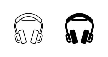 icono de vector de auriculares