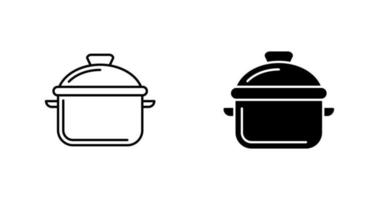 icono de vector de olla de cocina