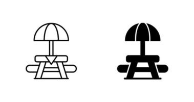 Picnic Table Vector Icon