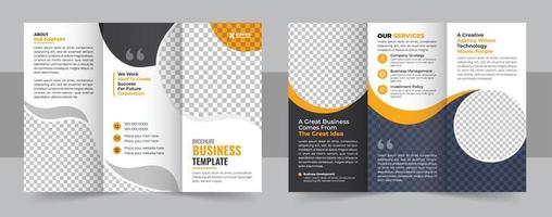 plantilla de diseño de folleto tríptico para su empresa, empresa, negocio, publicidad, marketing, agencia y negocios en Internet vector