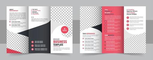 Business trifold leaflet brochure template design,Professional business three fold flyer template, Abstract trifold brochure template,Creative business square trifold brochure template vector