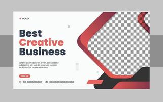 Business webinar conference concept web banner or social media post horizontal banner design. Business webinar invitation design and live conference web banner design vector