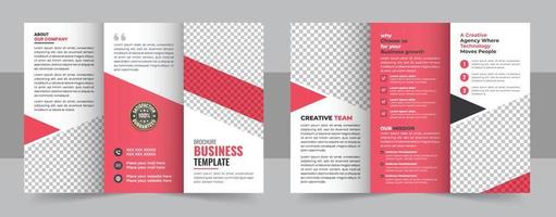 Corporate business trifold brochure template. Creative business trifold brochure template vector