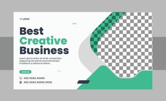 Business webinar conference concept web banner or social media post horizontal banner design. Business webinar invitation design and live conference web banner design vector