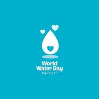 Illustration World Water Day at 5 March. Suitable for banner, poster, greeting card, flyer. vector