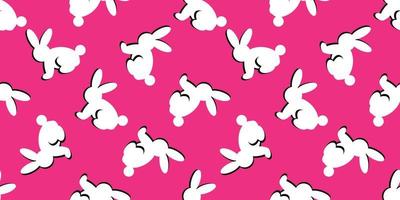 seamless holiday Easter pattern with bunnies vector