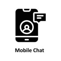 Mobile Chat Vector Solid Icons. Simple stock illustration stock