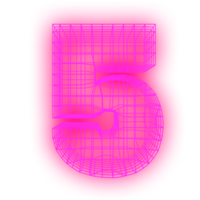 Number grid neon png