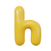 Letter h glossy color png