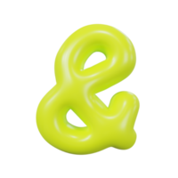 Ampersand symbol glossy color png