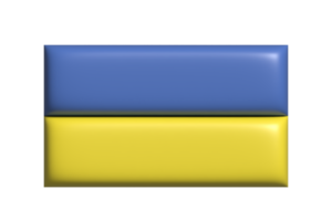 Ucrania bandera. 3d hacer png