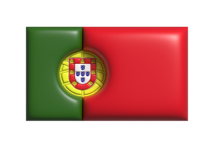 Portugal flag. 3d render png